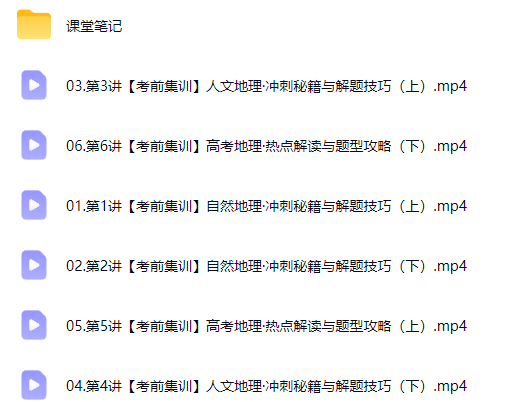 王群 高中地理 2026高三高考地理 密训班