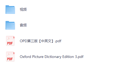 英语学习 Oxford Picture Dictionary （OPD第三版）（夸克网盘）