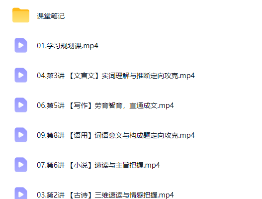 2027高中高一语文 张烔一 暑假班（A+）