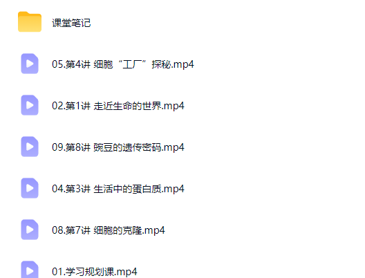 2027高中高一生物 杨雪 一轮A+暑假班