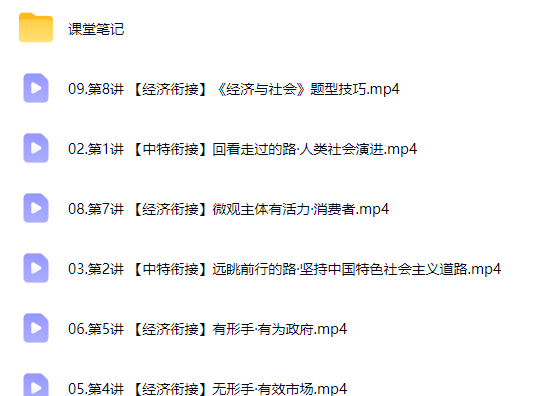 2027高中高一政治 秦琳 暑假班