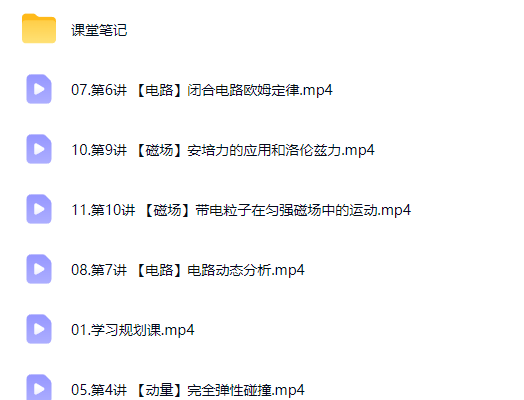 2027高中高二物理 俞伯勋 暑假班