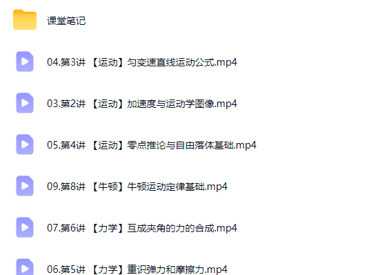 2027高中高一物理 蔺天威 一轮暑假班