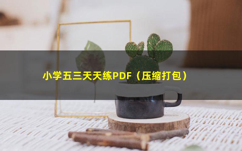 小学五三天天练PDF(压缩打包)