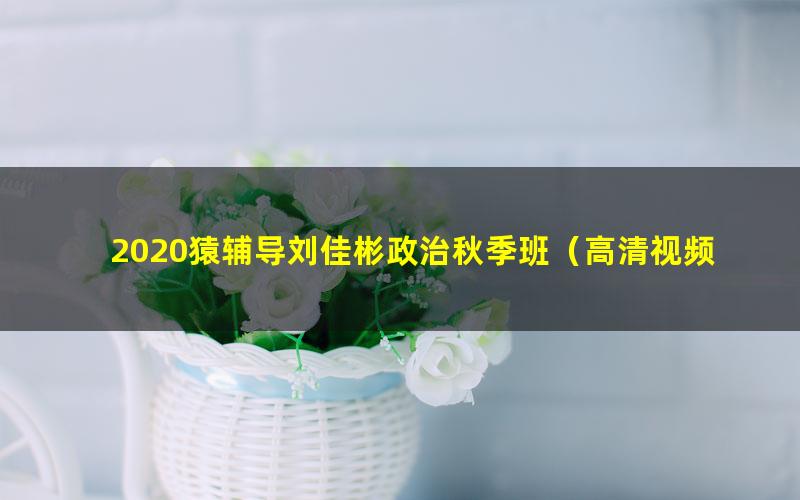 2020猿辅导刘佳彬政治秋季班(高清视频)
