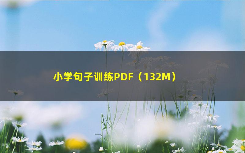 小学句子训练PDF(132M)