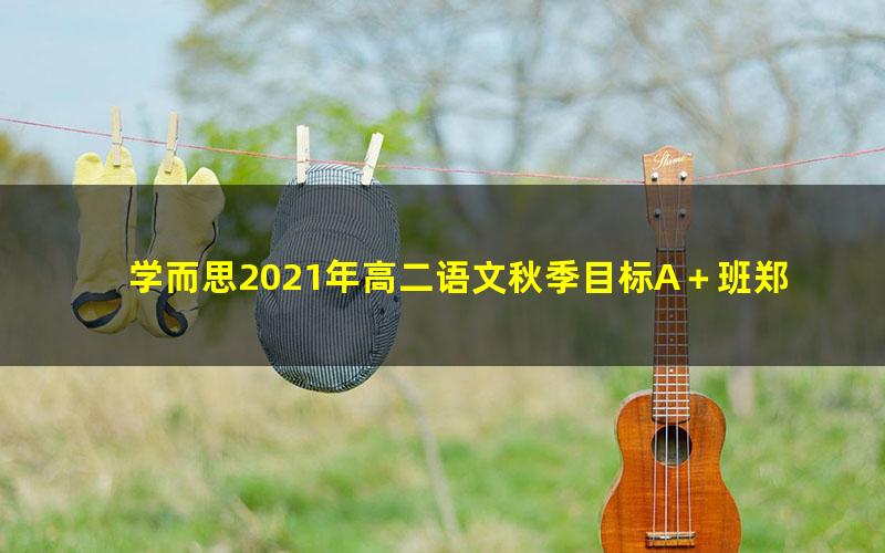 学而思2021年高二语文秋季目标A+班郑会英(完结)