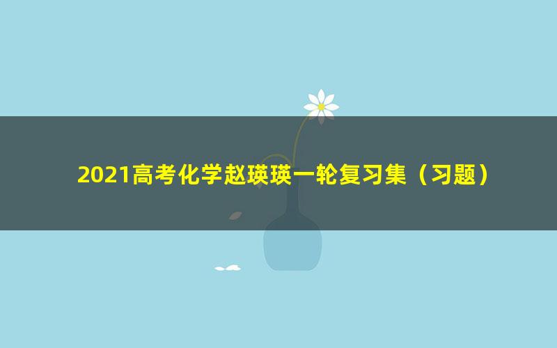 2021高考化学赵瑛瑛一轮复习集(习题)(1.84G高清视频)