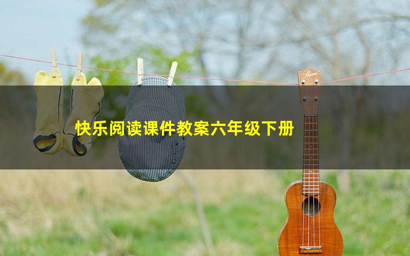 快乐阅读课件教案六年级下册
