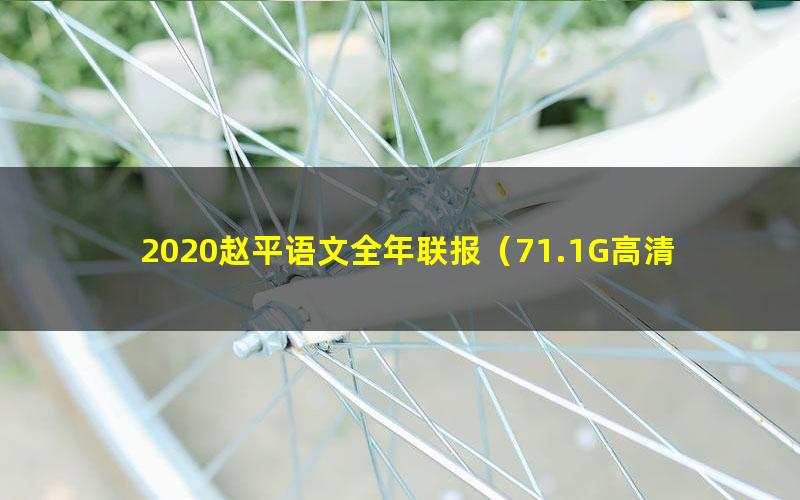 2020赵平语文全年联报(71.1G高清视频有水印)