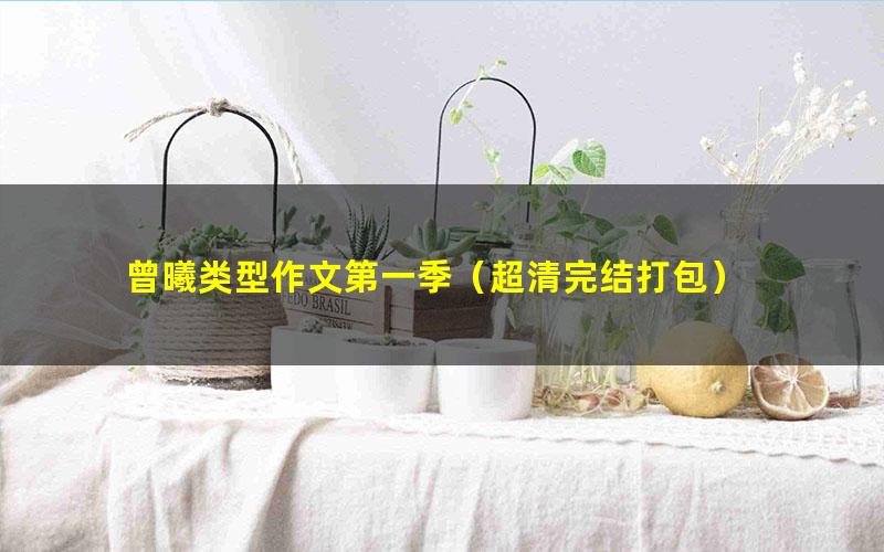 曾曦类型作文第一季(超清完结打包)