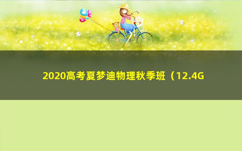 2020高考夏梦迪物理秋季班(12.4G高清视频)