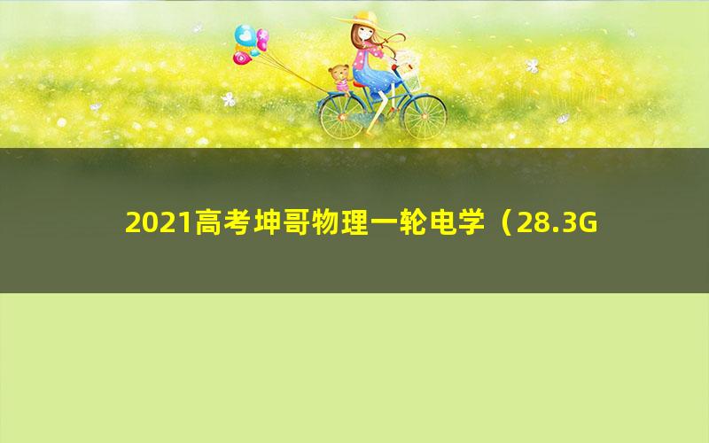 2021高考坤哥物理一轮电学(28.3G高清视频)
