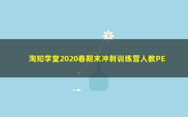 淘知学堂2020春期末冲刺训练营人教PEP英语五年级(下)(960×540视频)