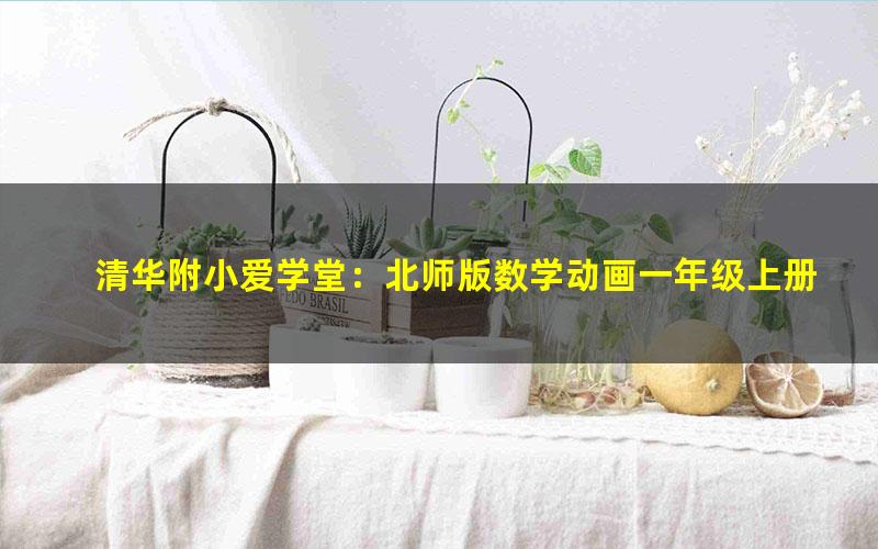 清华附小爱学堂:北师版数学动画一年级上册(完结)