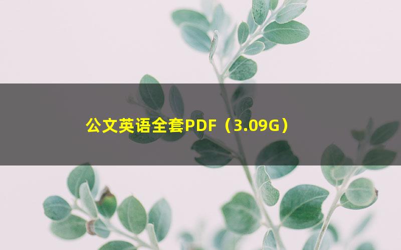 公文英语全套PDF(3.09G)