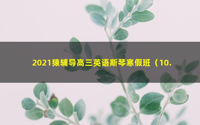 2021猿辅导高三英语斯琴寒假班(10.9G高清视频)