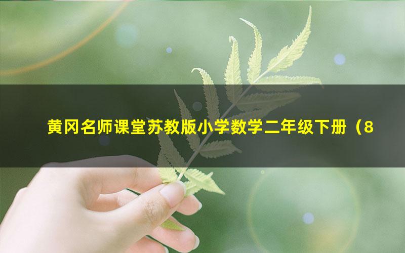 黄冈名师课堂苏教版小学数学二年级下册(890M标清视频)