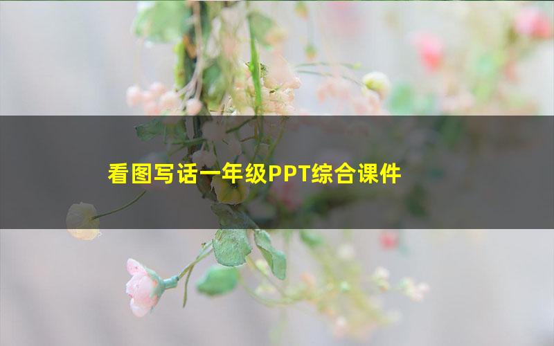 看图写话一年级PPT综合课件