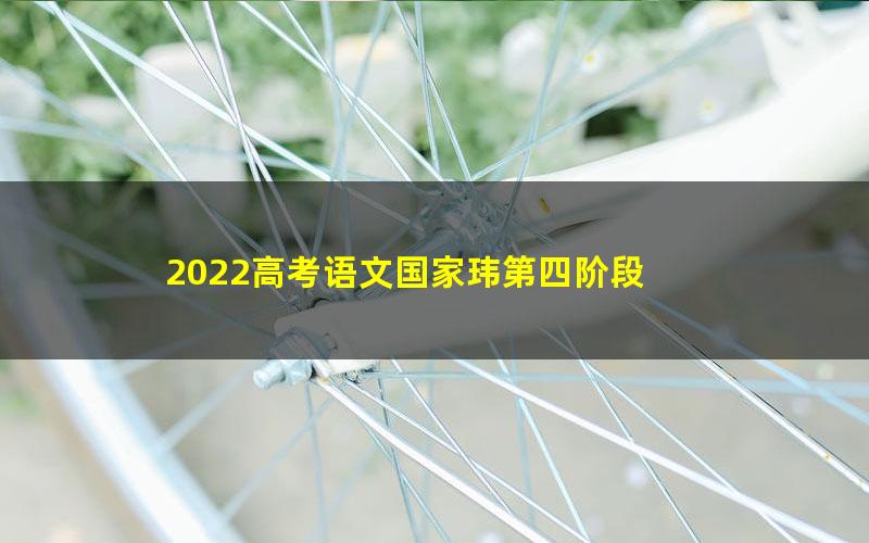 2022高考语文国家玮第四阶段