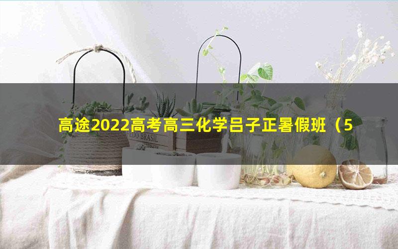 高途2022高考高三化学吕子正暑假班(5.75G高清视频)