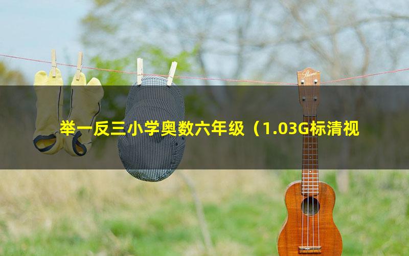 举一反三小学奥数六年级(1.03G标清视频)(6年级A版)