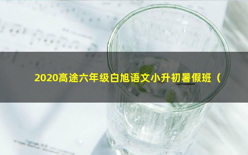 2020高途六年级白旭语文小升初暑假班(5.80G高清视频)