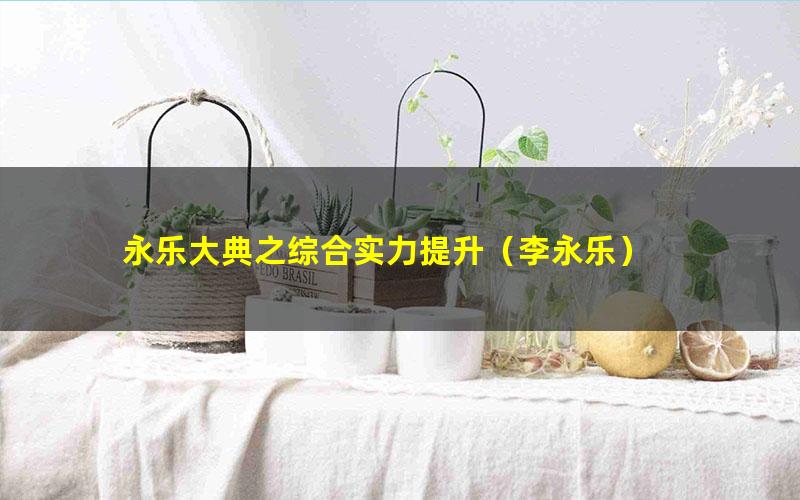 永乐大典之综合实力提升(李永乐)