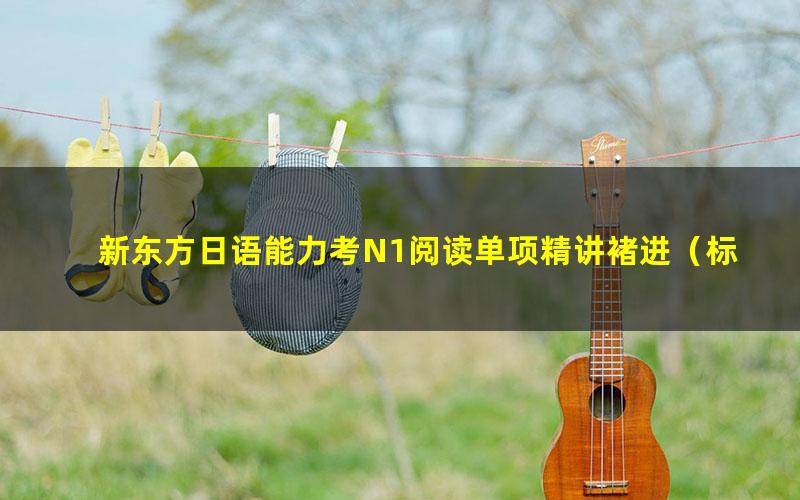 新东方日语能力考N1阅读单项精讲褚进(标清视频)