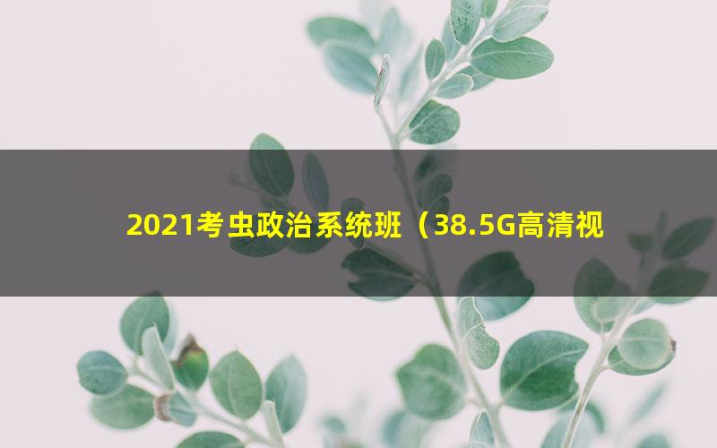 2021考虫政治系统班(38.5G高清视频)