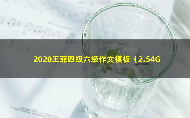 2020王菲四级六级作文模板(2.54G标清视频)