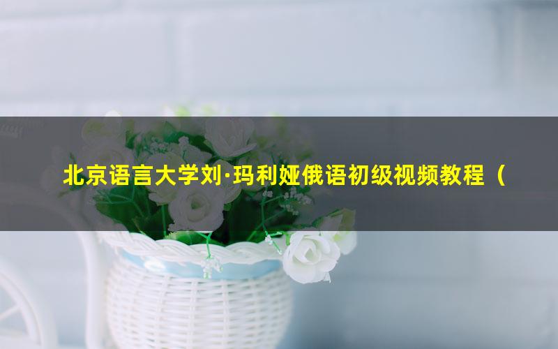 北京语言大学刘·玛利娅俄语初级视频教程( 133讲标清视频)