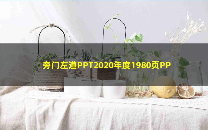 旁门左道PPT2020年度1980页PPT设计灵感手册(PPT模版)(20.1G)