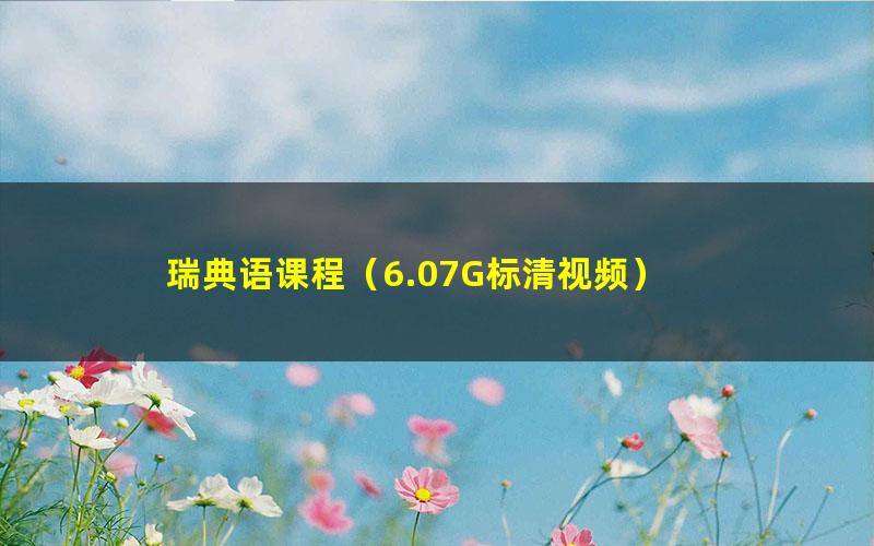 瑞典语课程(6.07G标清视频)