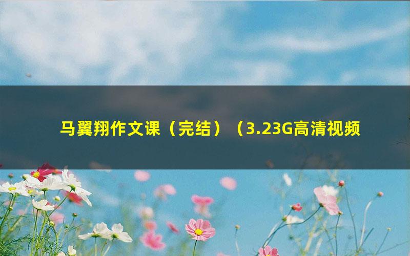 马翼翔作文课(完结)(3.23G高清视频)