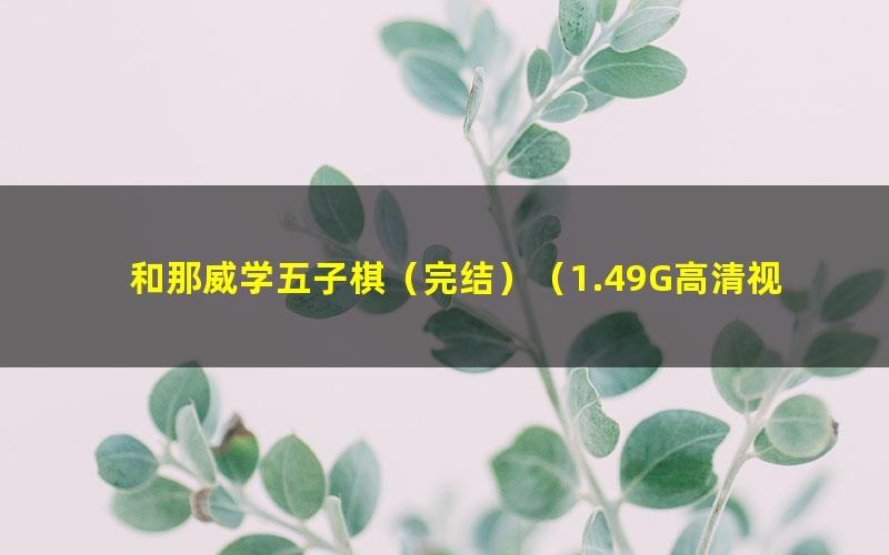 和那威学五子棋(完结)(1.49G高清视频)