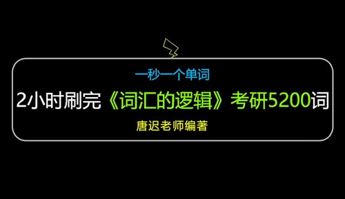 最全单词库英语视频大合集：考研部分（分P版）（19.5G高清视频）