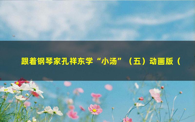 跟着钢琴家孔祥东学“小汤”(五)动画版(大师课)