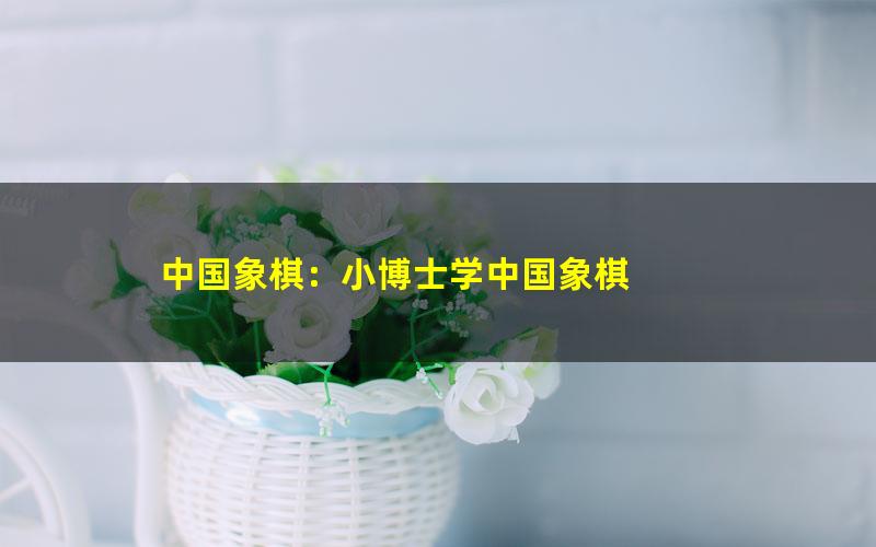 中国象棋:小博士学中国象棋