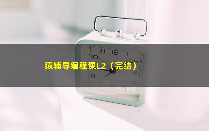 猿辅导编程课L2(完结)