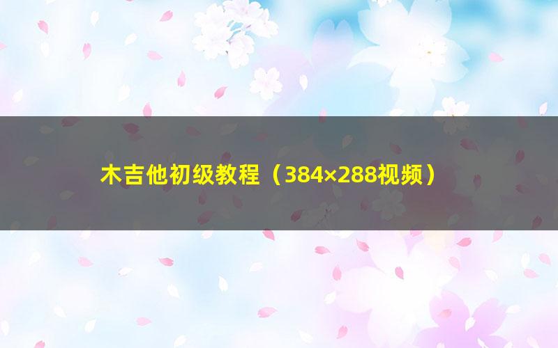 木吉他初级教程(384×288视频)