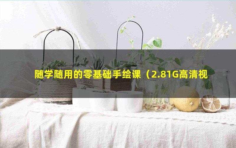 随学随用的零基础手绘课(2.81G高清视频)