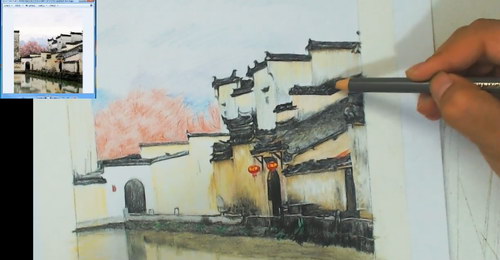 潭州彩铅教育之彩铅风景班（视频）
