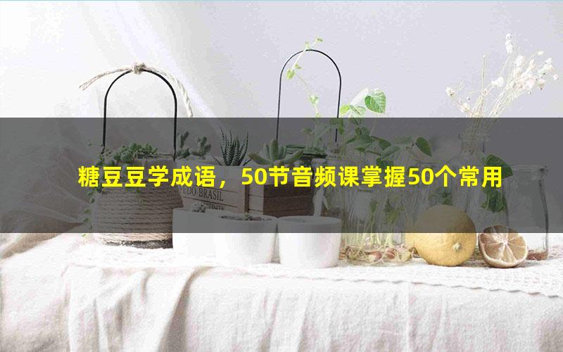 糖豆豆学成语,50节音频课掌握50个常用成语