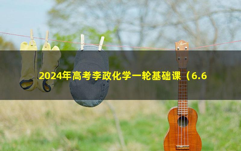 2024年高考李政化学一轮基础课(6.60G高清视频)