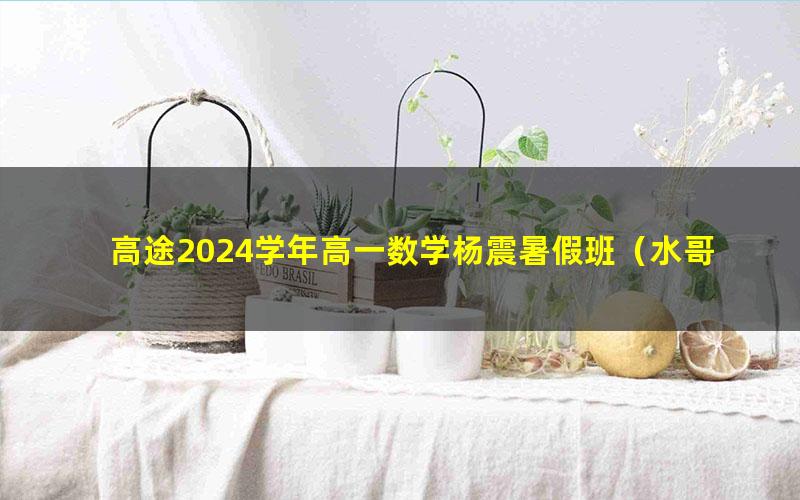 高途2024学年高一数学杨震暑假班（水哥）（9.80G高清视频）
