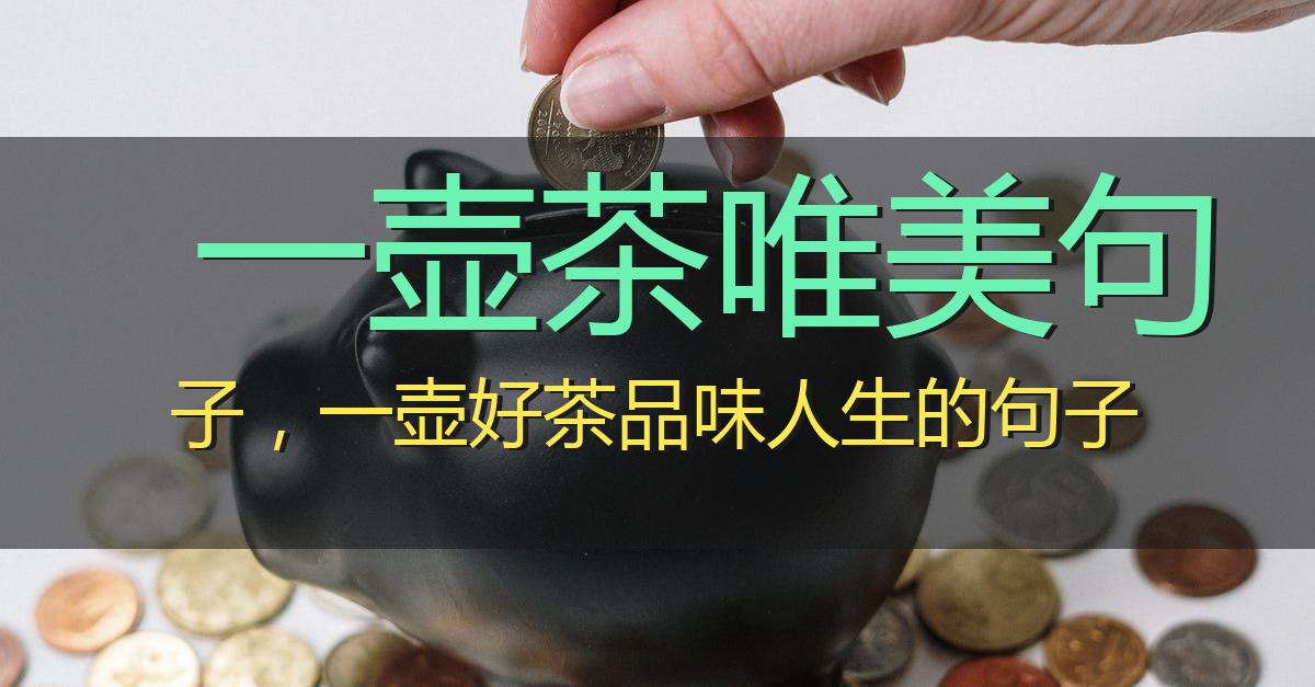 一壶茶唯美句子,一壶好茶品味人生的句子