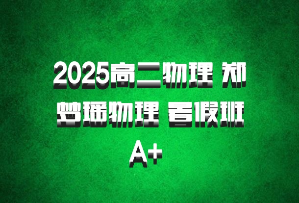 2025高二物理 郑梦瑶物理 暑假班A+ 百度网盘
