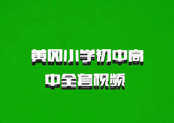 黄冈小学初中高中全套视频 百度网盘
