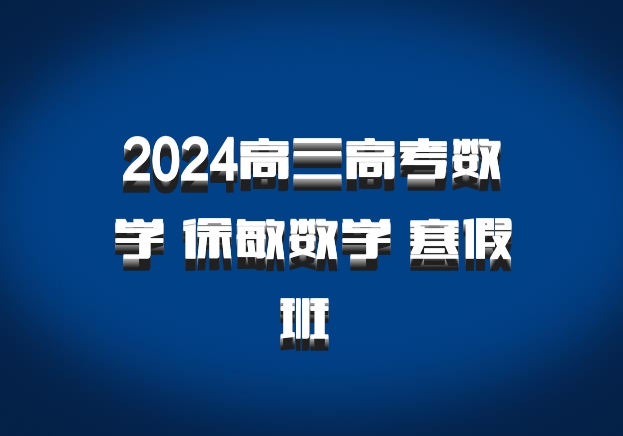 2024高三高考数学 徐敏数学 寒假班 百度网盘